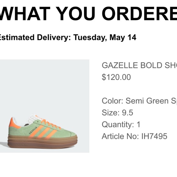 adidas Shoes - New in box gazelle bold sneaker